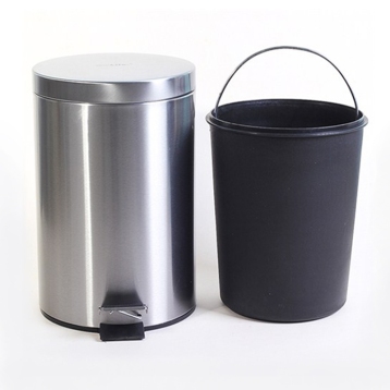 Bán thùng rác bằng chất liệu inox dung tích 12 lít Thung-rac-inox-dap-chan-12l